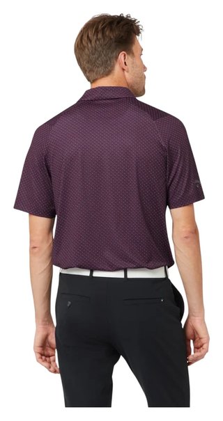 Callaway Trademark Golf Printed Herren Polo, italian plum