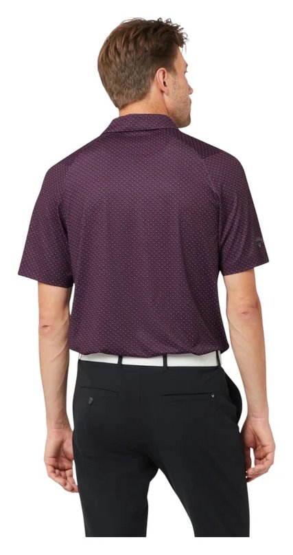 Callaway Trademark Golf Printed Herren Polo, italian plum