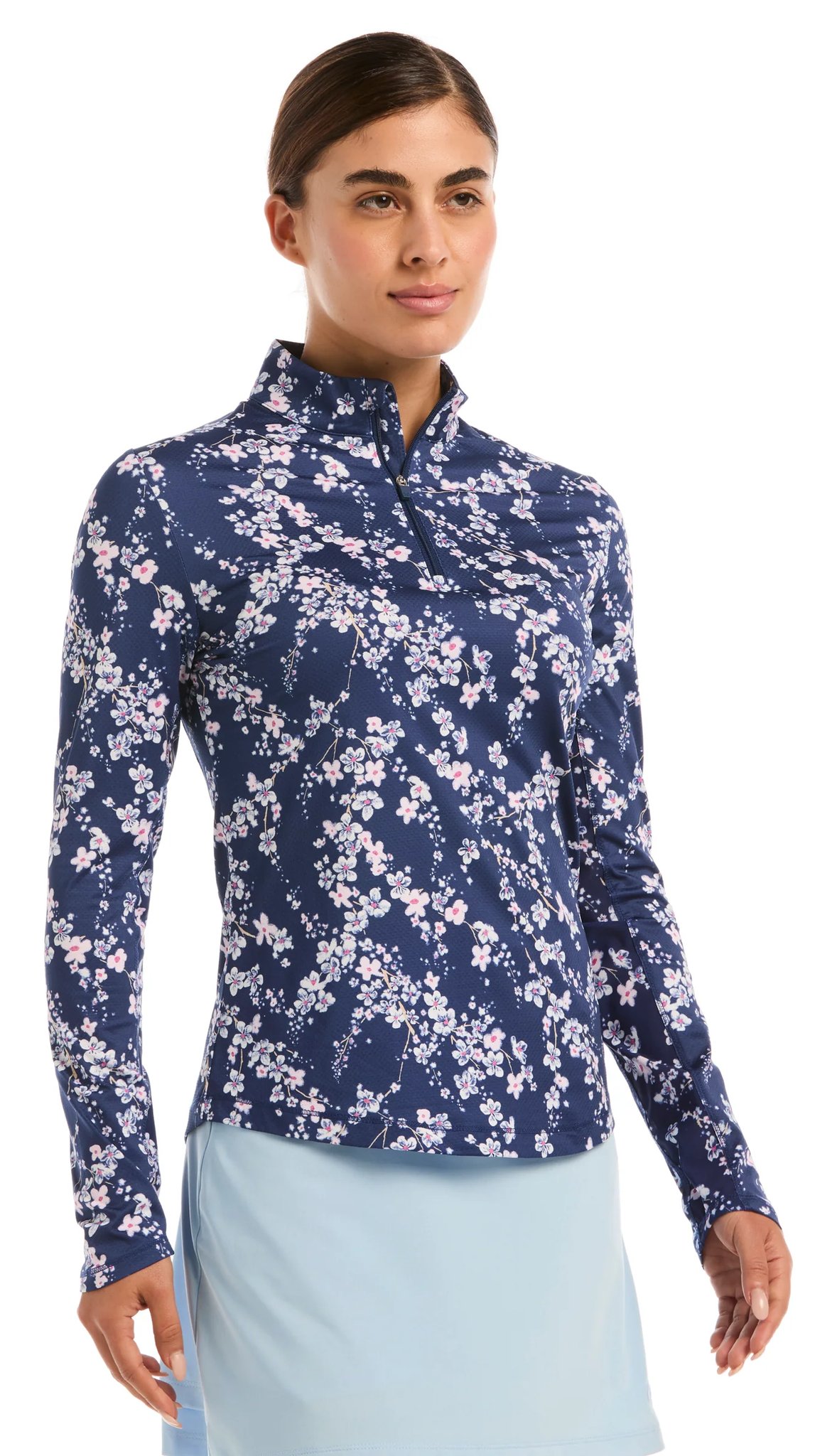 Callaway Snowy Floral Damen Sweatshirt, blue depths
