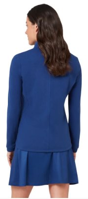 Callaway Lightweight Full Zip Damen Sweatshirt, blue depths