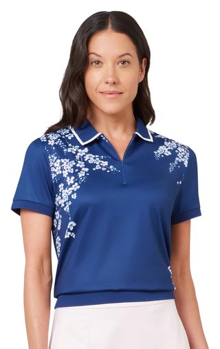 Callaway Floral Blossom Damen Polo, blue depths