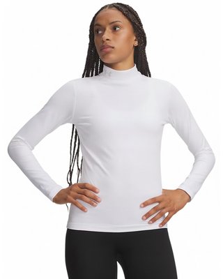 Under Armour ColdGear Mock Long Sleeve Damen T-Shirt, weiß