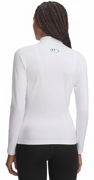 Under Armour ColdGear Mock Long Sleeve Damen T-Shirt, weiß