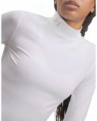 Under Armour ColdGear Mock Long Sleeve Damen T-Shirt, weiß
