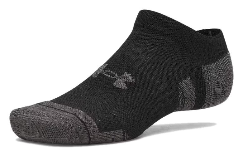 Under Armour Performance Tech No Show Herren Socken, 3pack, schwarz