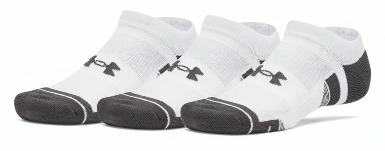 Under Armour Performance Tech No Show Unisex Socken, 3pack, weiß