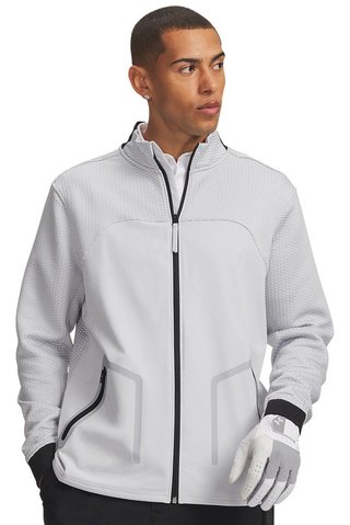 Under Armour Drive Pro Hybrid FZ Herren Sweatshirt, halo grau/weiß
