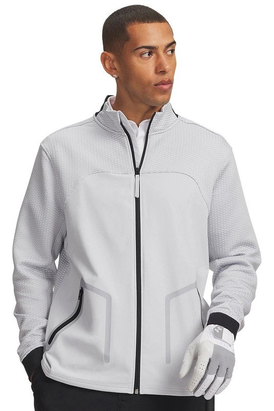 Under Armour Drive Pro Hybrid FZ Herren Sweatshirt, halo grau/weiß