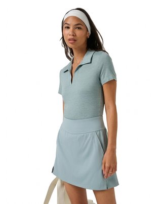 Travis Mathew Skyloft Light Damen Polo, heather slate