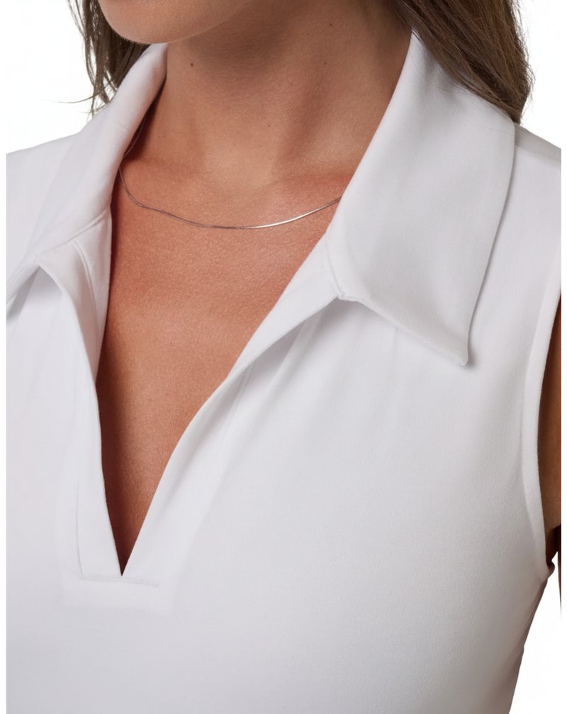 Travis Mathew Skyloft Light Sleeveless Damen Polo, weiß