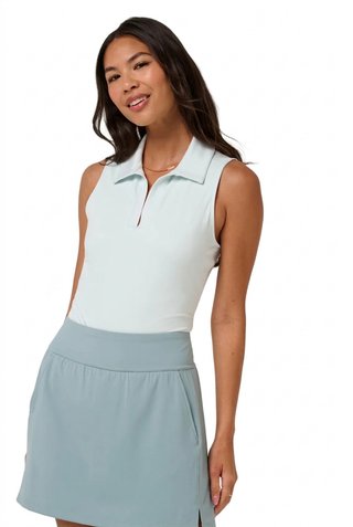 Travis Mathew Skyloft Light Sleeveless Damen Polo, heather cloudwash