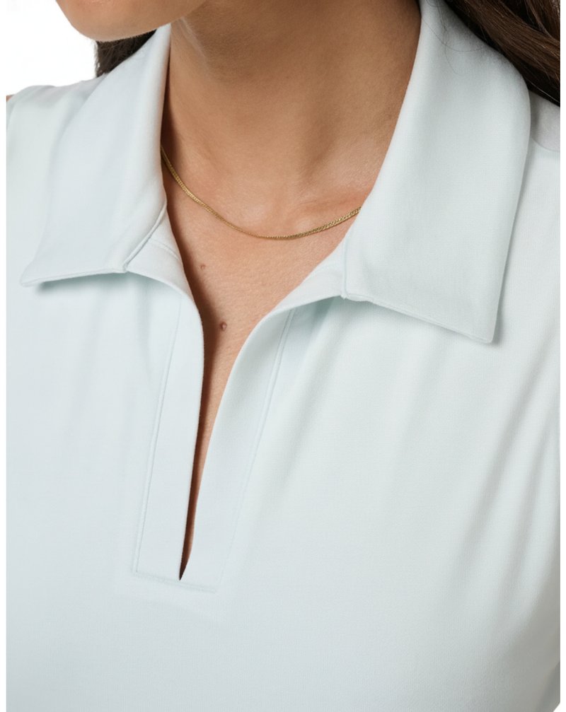 Travis Mathew Skyloft Light Sleeveless Damen Polo, heather cloudwash