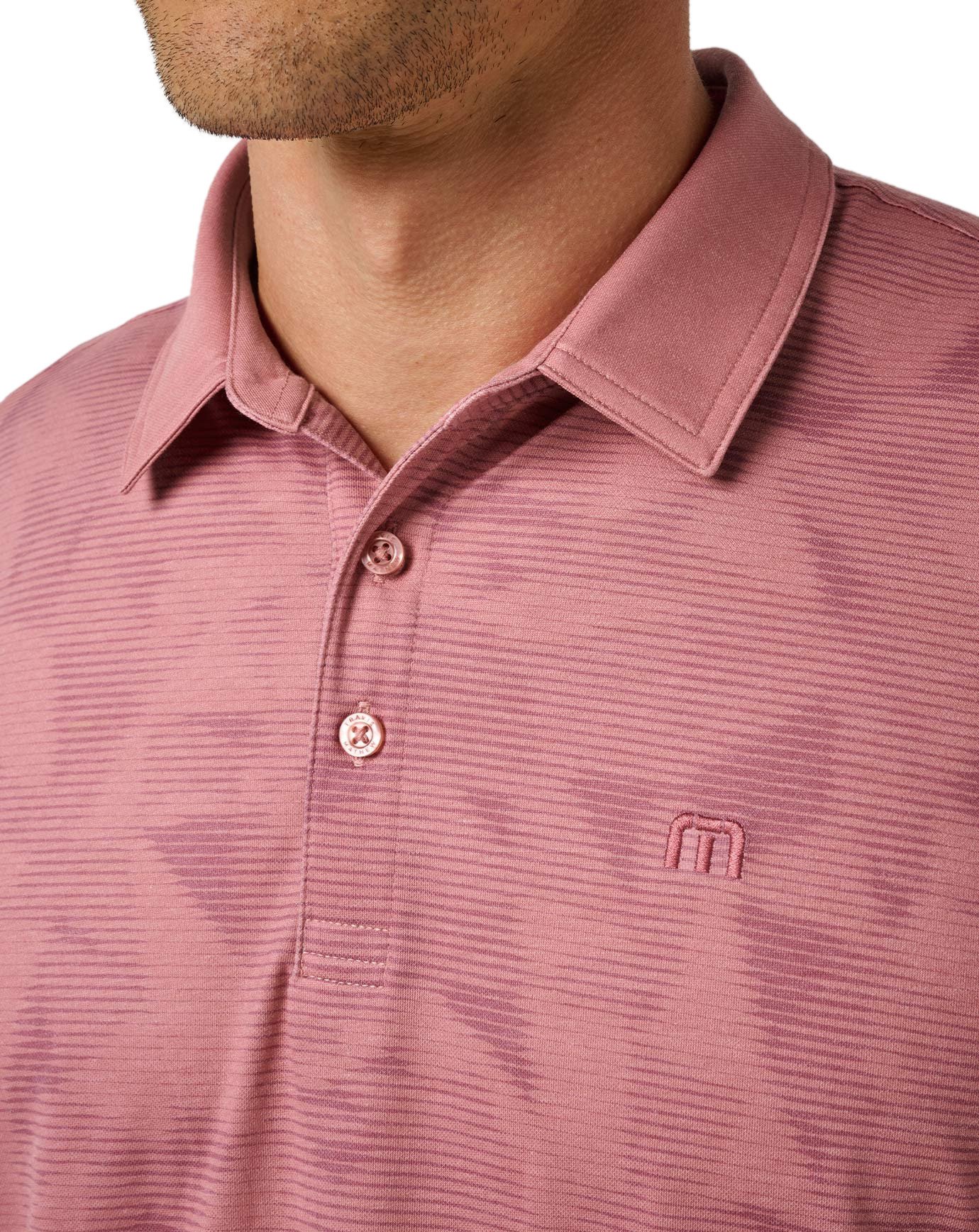 Travis Mathew Featherweight Backnine Herren Polo, mauveglow