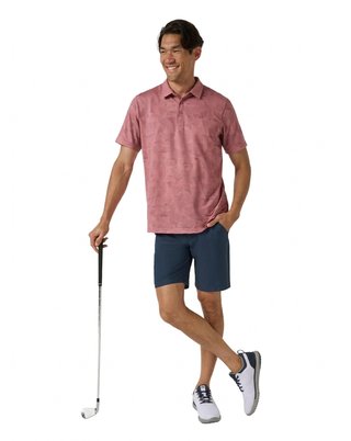 Travis Mathew Featherweight Backnine Herren Polo, mauveglow