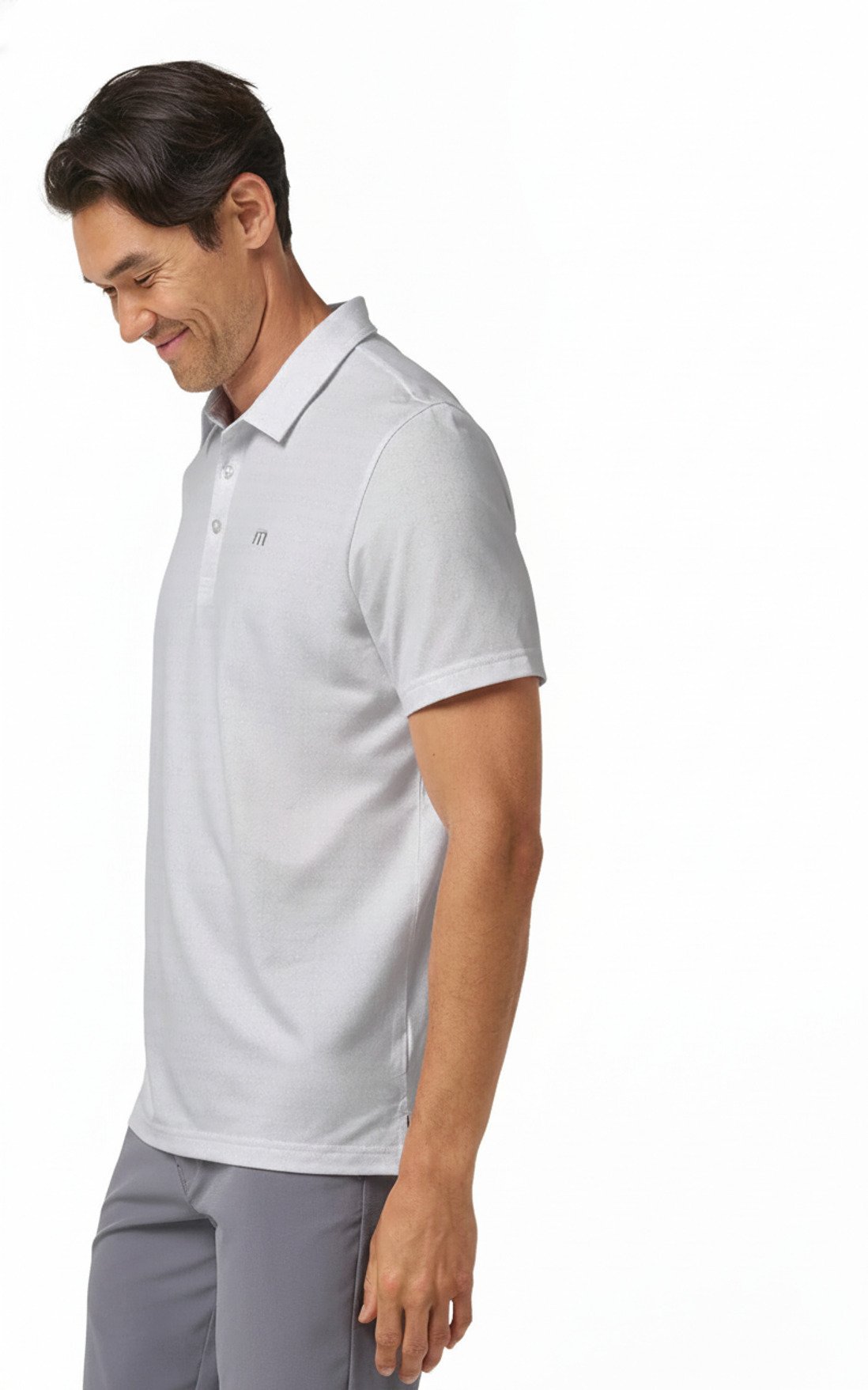 Travis Mathew Featherweight Trophy Ready Herren Polo, weiß