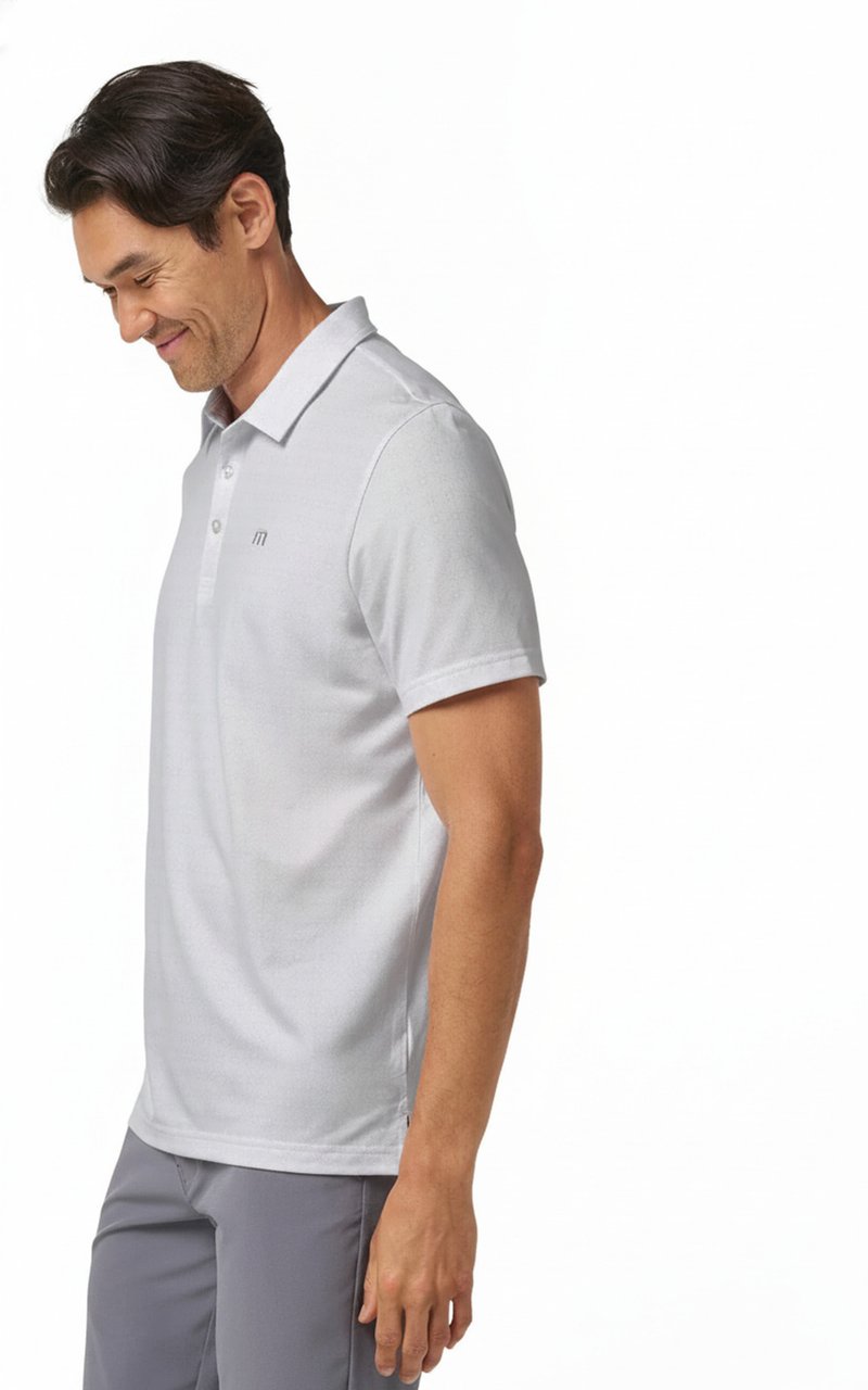 Travis Mathew Featherweight Trophy Ready Herren Polo, weiß