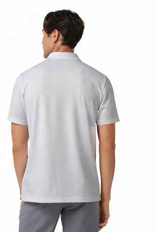 Travis Mathew Featherweight Trophy Ready Herren Polo, weiß