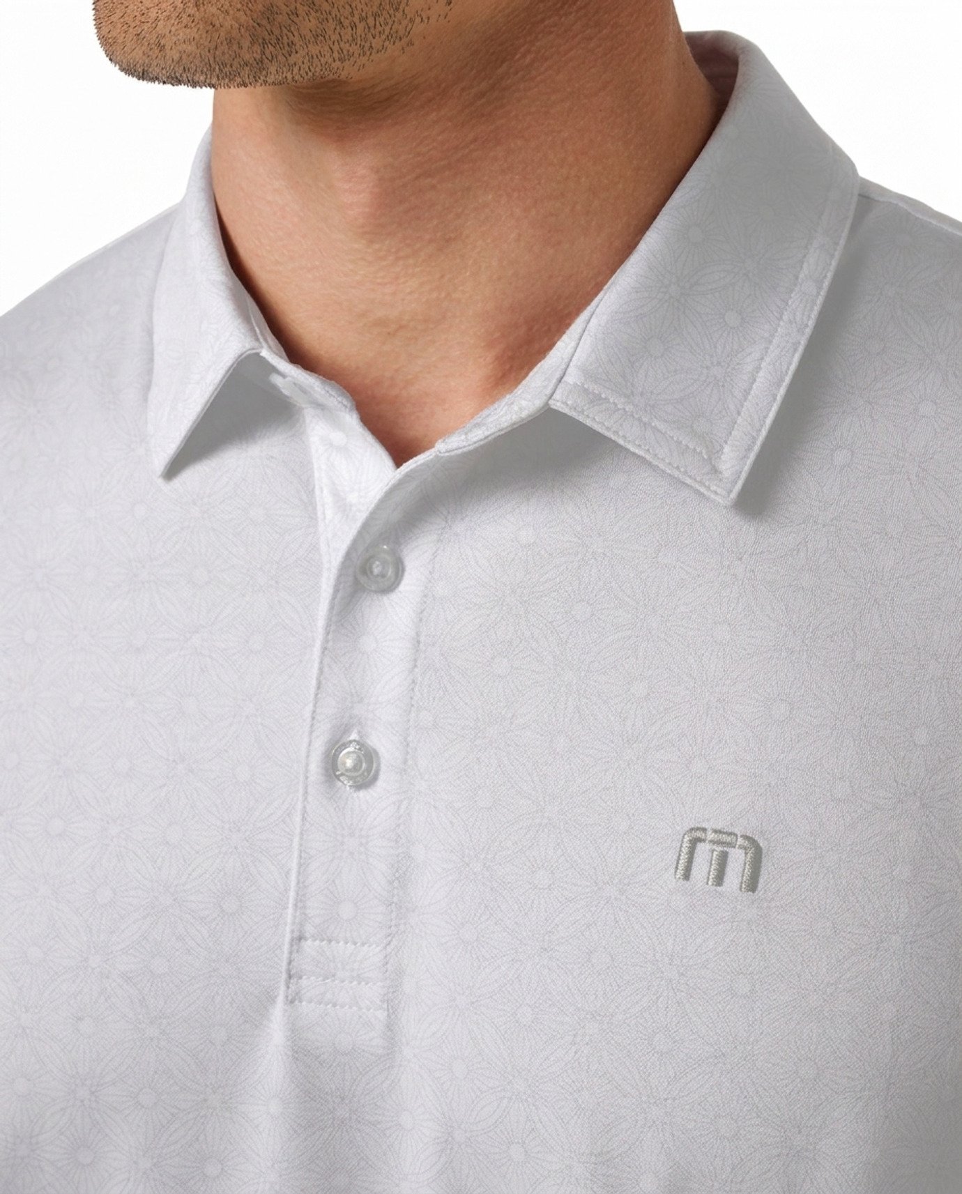 Travis Mathew Featherweight Trophy Ready Herren Polo, weiß