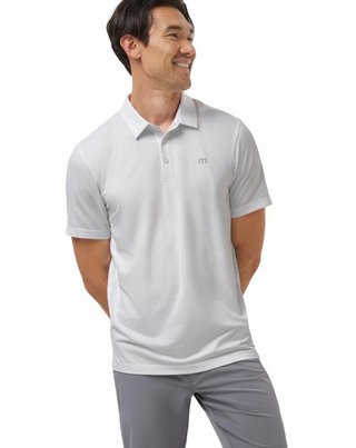 Travis Mathew Featherweight Trophy Ready Herren Polo, weiß