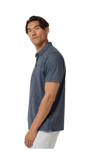 Travis Mathew Featherweight Trophy Ready Herren Polo, total eclipse