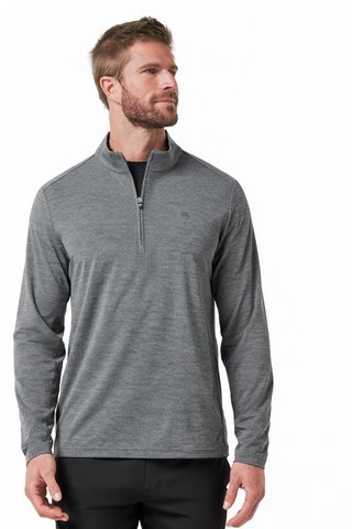 Travis Mathew Heater Pro 1/4Zip Herren Sweatshirt, heather grey