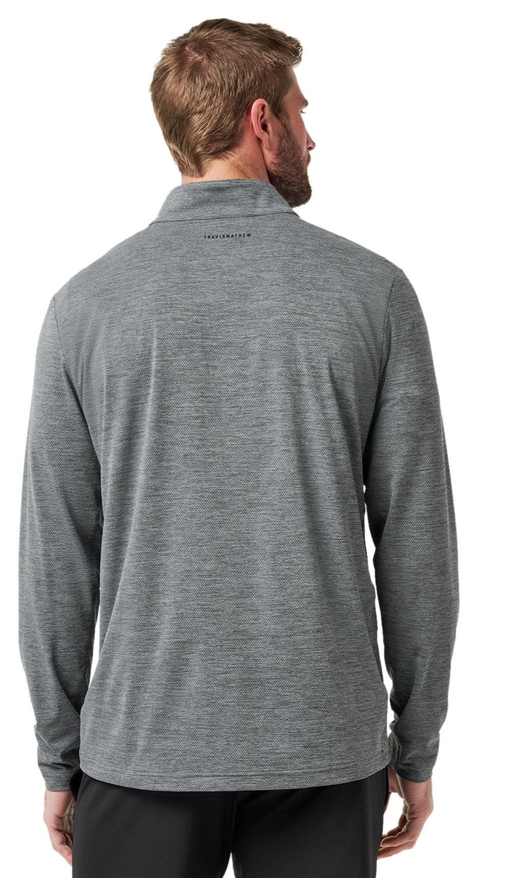 Travis Mathew Heater Pro 1/4Zip Herren Sweatshirt, heather grey