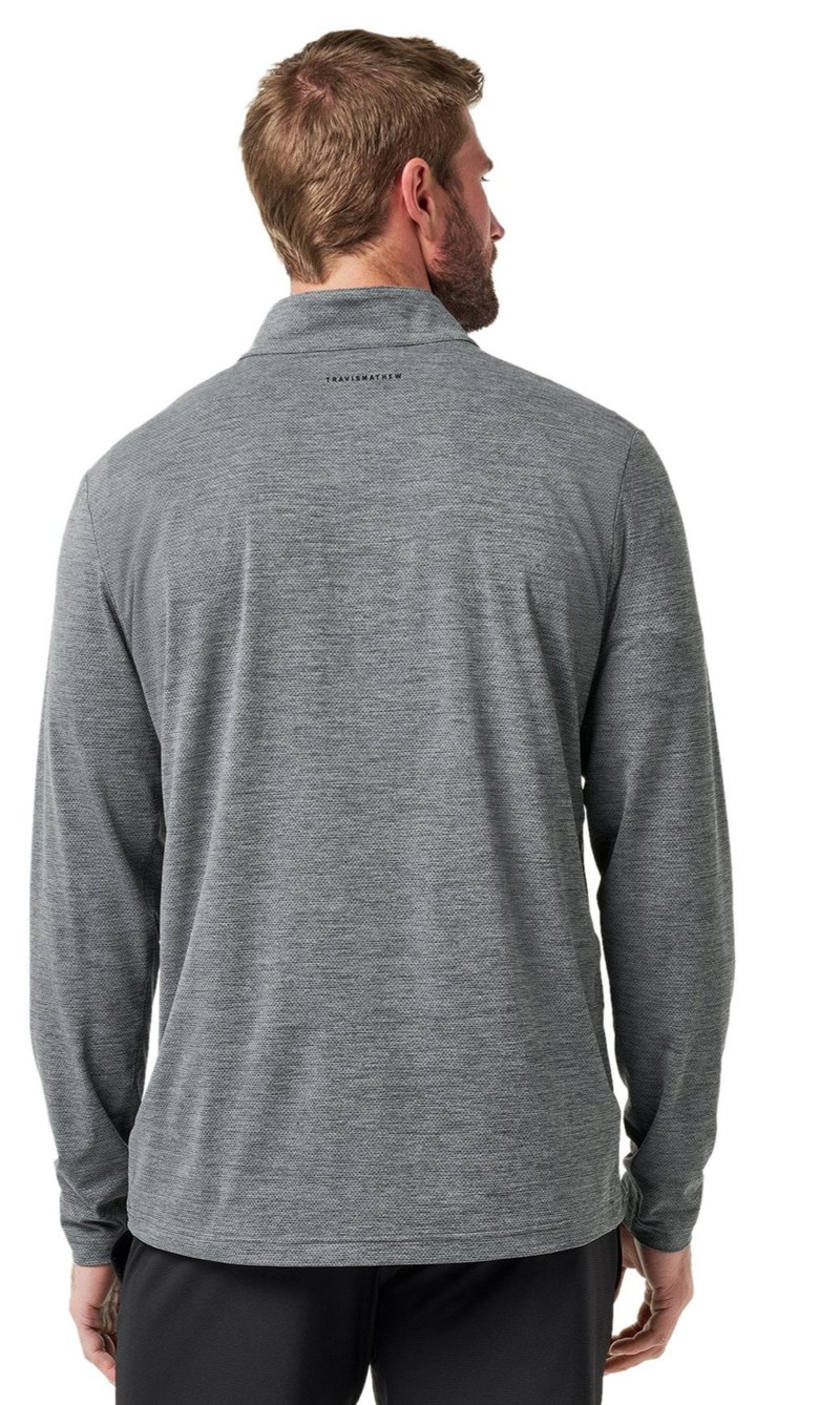 Travis Mathew Heater Pro 1/4Zip Herren Sweatshirt, heather grey