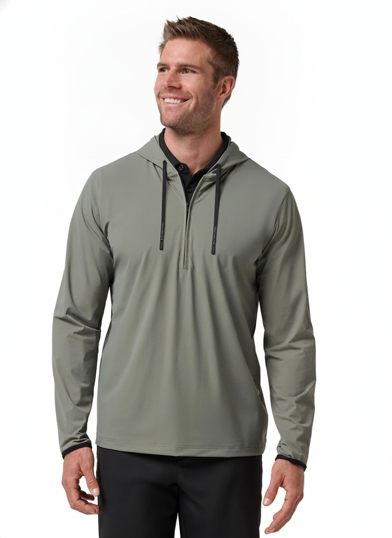 Travis Mathew Hero Hour Tech Herren Hoodie, dark olive