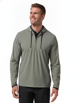Travis Mathew Hero Hour Tech Herren Hoodie, dark olive