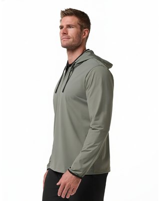 Travis Mathew Hero Hour Tech Herren Hoodie, dark olive
