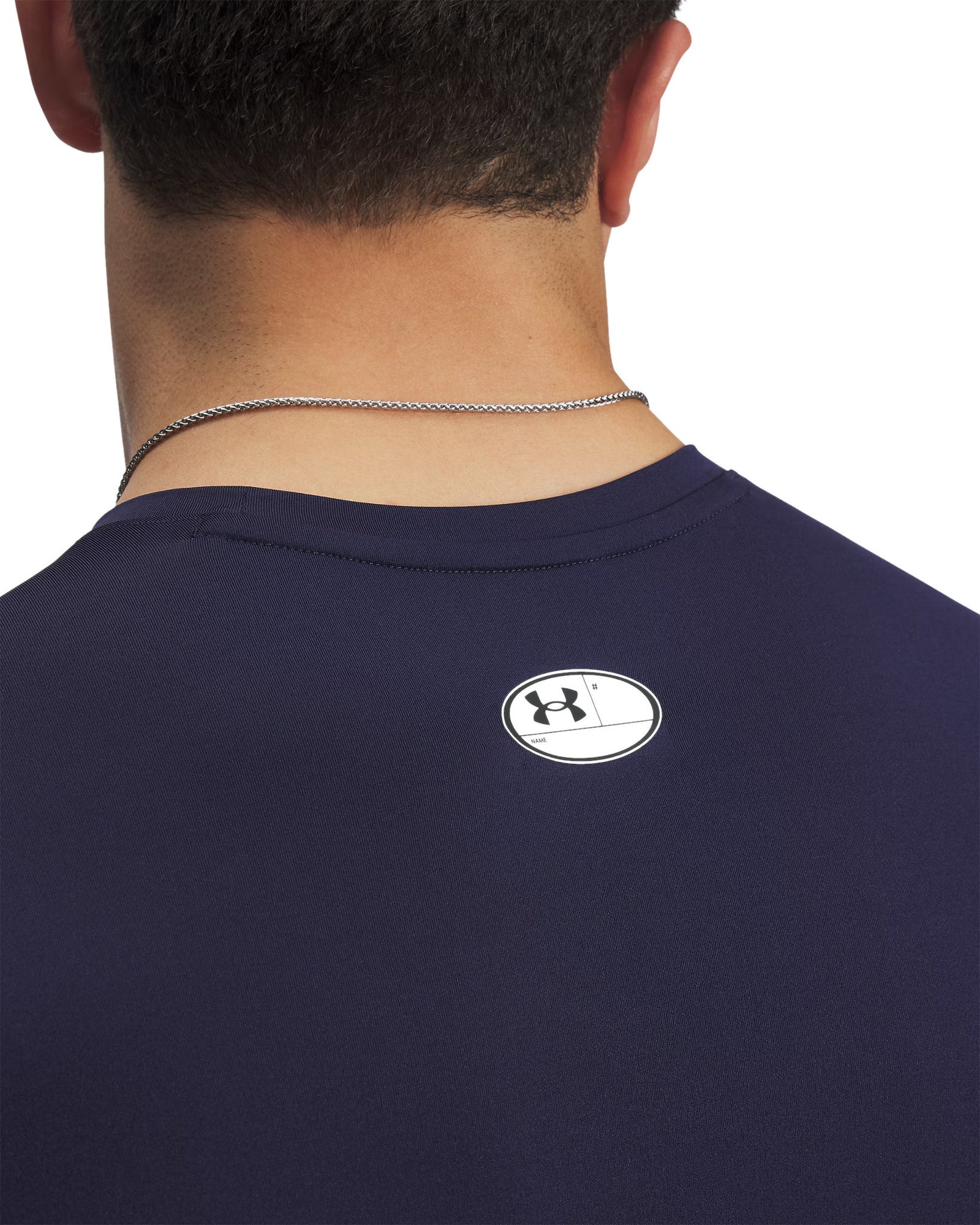 Under Armour HeatGear Herren Kompressions-Shirt, midnight navy/weiß