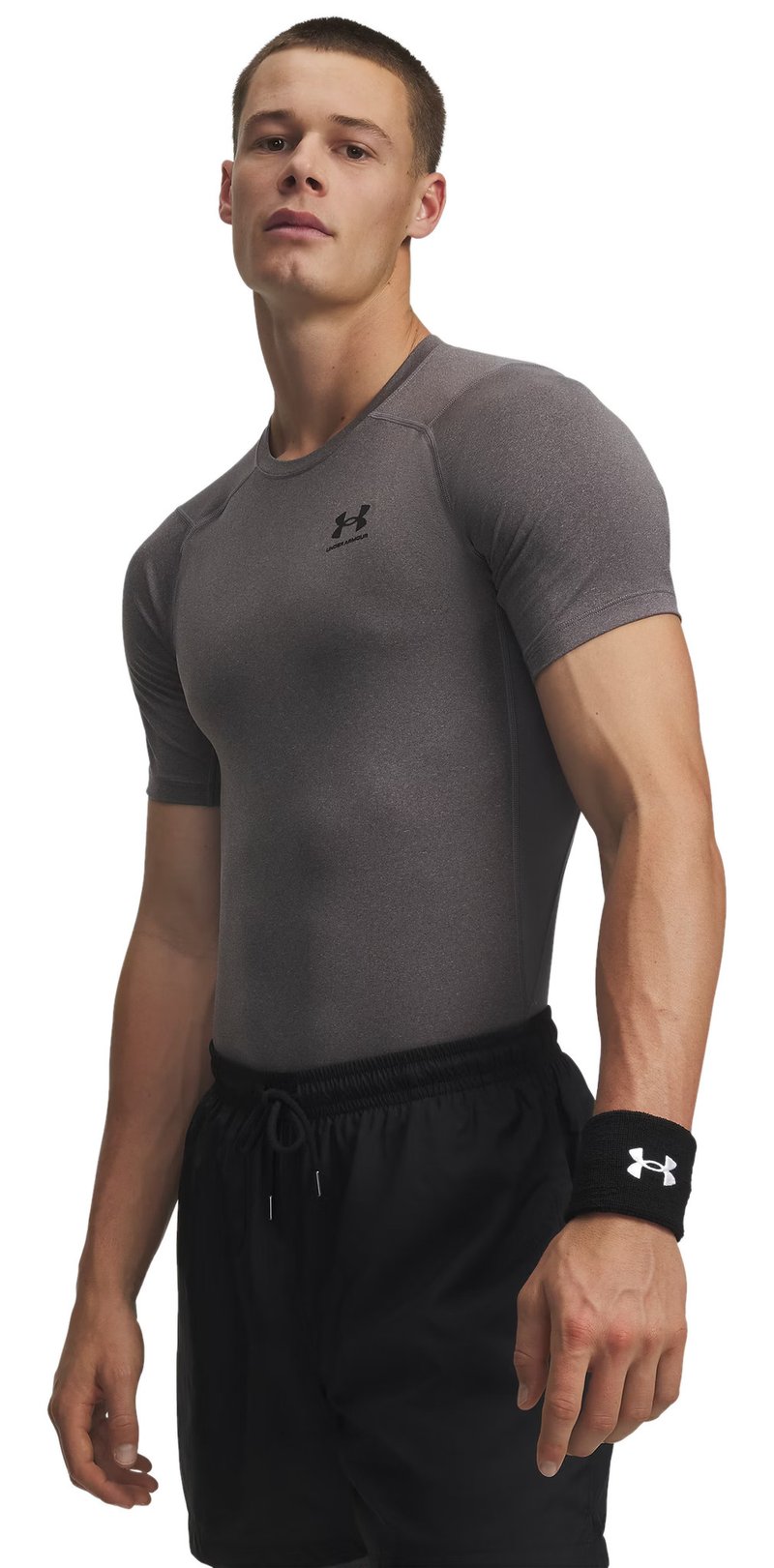 Under Armour HeatGear Herren Kompressions-Shirt, carbon heather
