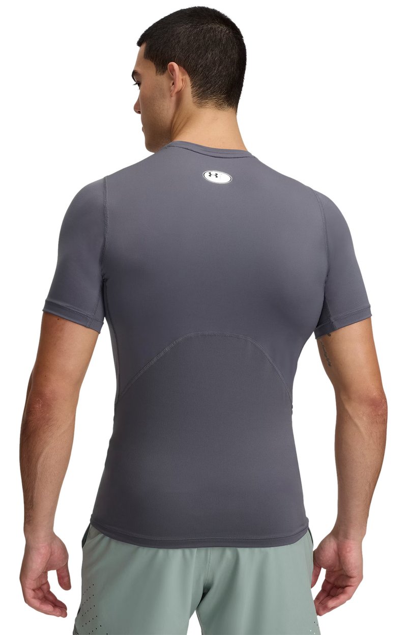 Under Armour HeatGear Herren Kompressions-Shirt, castlerock/weiß