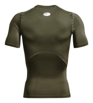 Under Armour HeatGear Herren Kompressions-Shirt, marine OD green/weiß