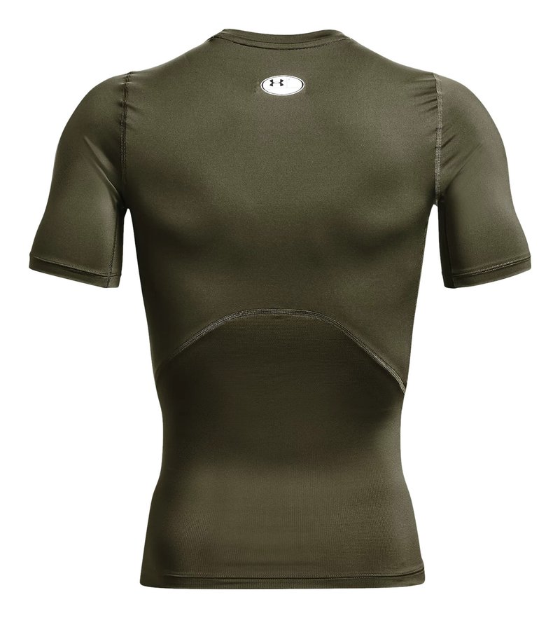 Under Armour HeatGear Herren Kompressions-Shirt, marine OD green/weiß