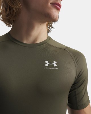 Under Armour HeatGear Herren Kompressions-Shirt, marine OD green/weiß