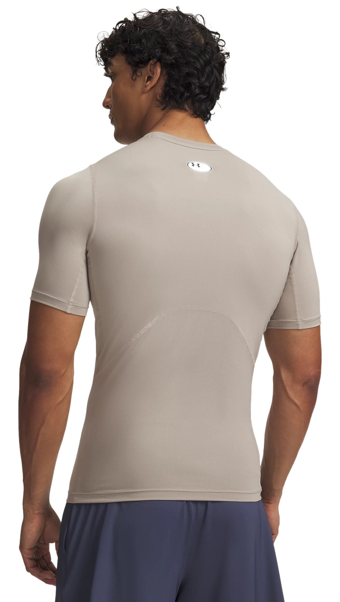 Under Armour HeatGear Herren Kompressions-Shirt, timberwolf taupe/weiß