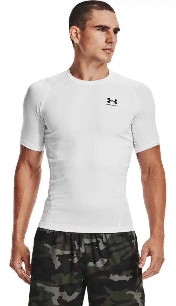 Under Armour HeatGear Herren Kompressions-Shirt, weiß