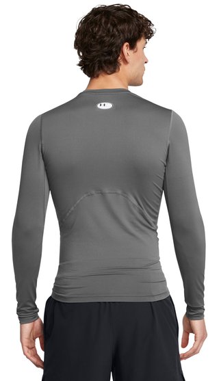 Under Armour HeatGear Herren Kompressions-Langarmshirt, castlerock/weiß