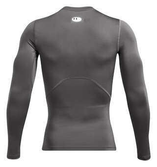Under Armour HeatGear Herren Kompressions-Langarmshirt, castlerock/weiß