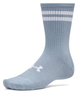 Under Armour Essential Crew Unisex Socken (6 Pack), blue fog/blue wind/weiß