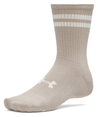 Under Armour Essential Crew Unisex Socken (6 pack), timberwolf taupe/weiß/stone