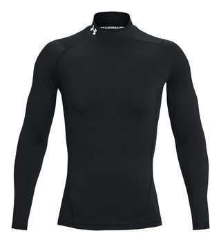 Under Armour HeatGear Comp Mock Herren Kompressions-Langarmshirt, schwarz/weiß