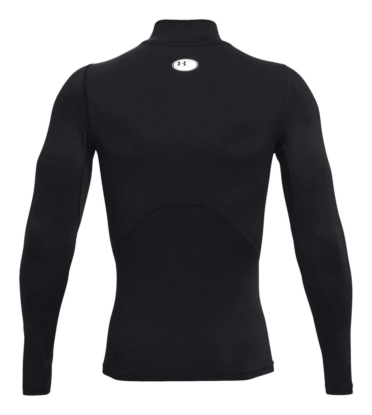 Under Armour HeatGear Comp Mock Herren Kompressions-Langarmshirt, schwarz/weiß
