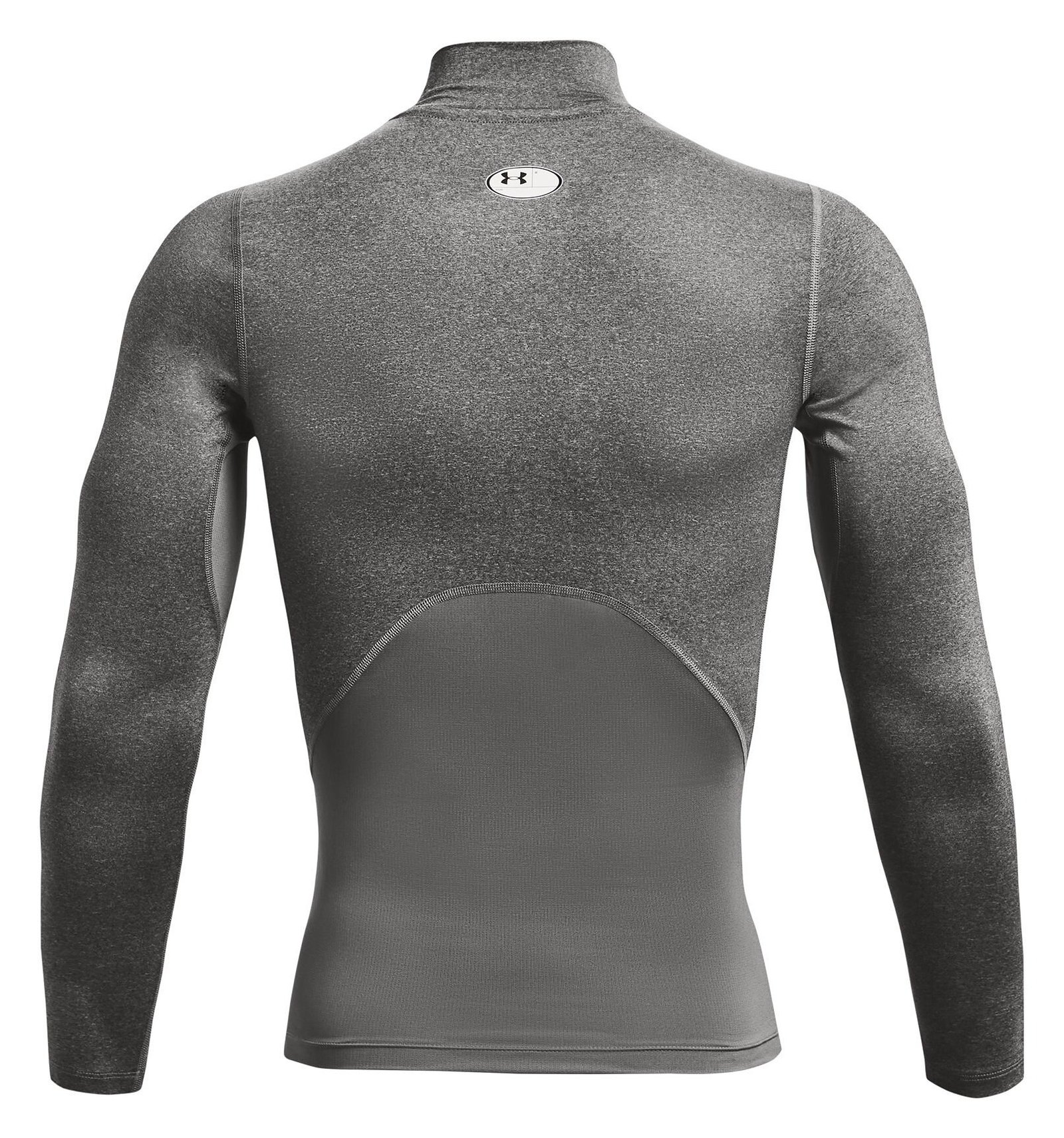 Under Armour HeatGear Comp Mock Herren Kompressions-Langarmshirt, carbon heather/schwarz