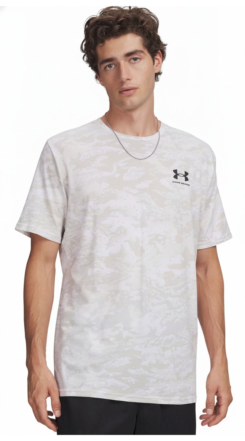 Under Armour ABC Camo SS Herren T-Shirt, weiß/schwarz