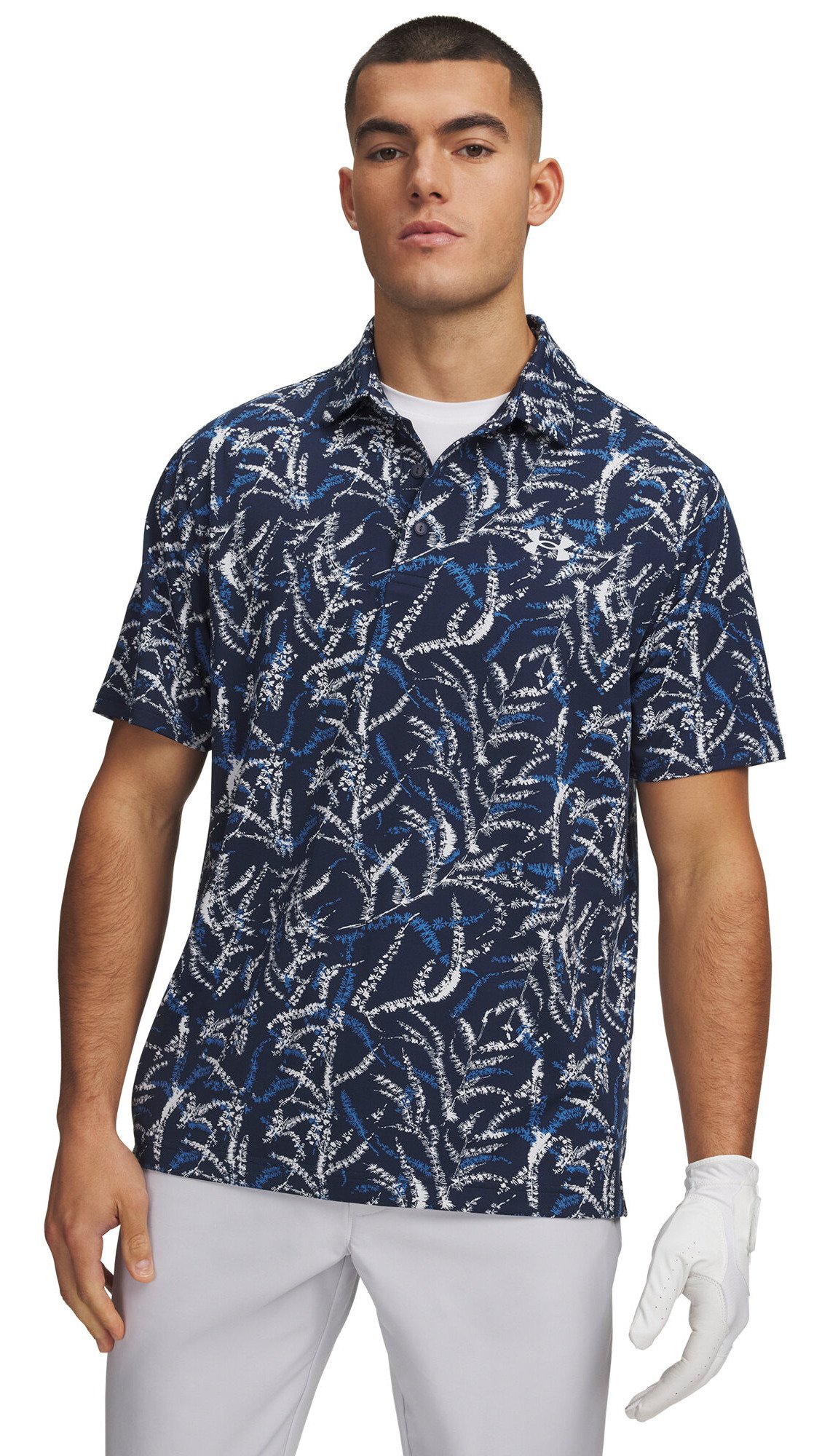 Under Armour Playoff 3.0 Printed Herren Polo, midnight blue