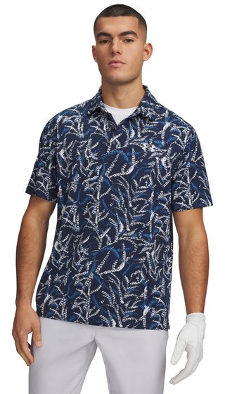 Under Armour Playoff 3.0 Printed Herren Polo, midnight blue
