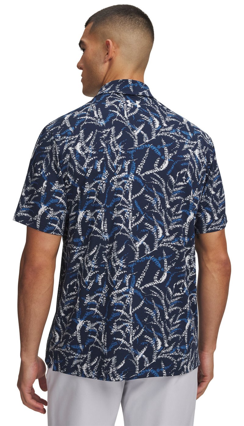 Under Armour Playoff 3.0 Printed Herren Polo, midnight blue