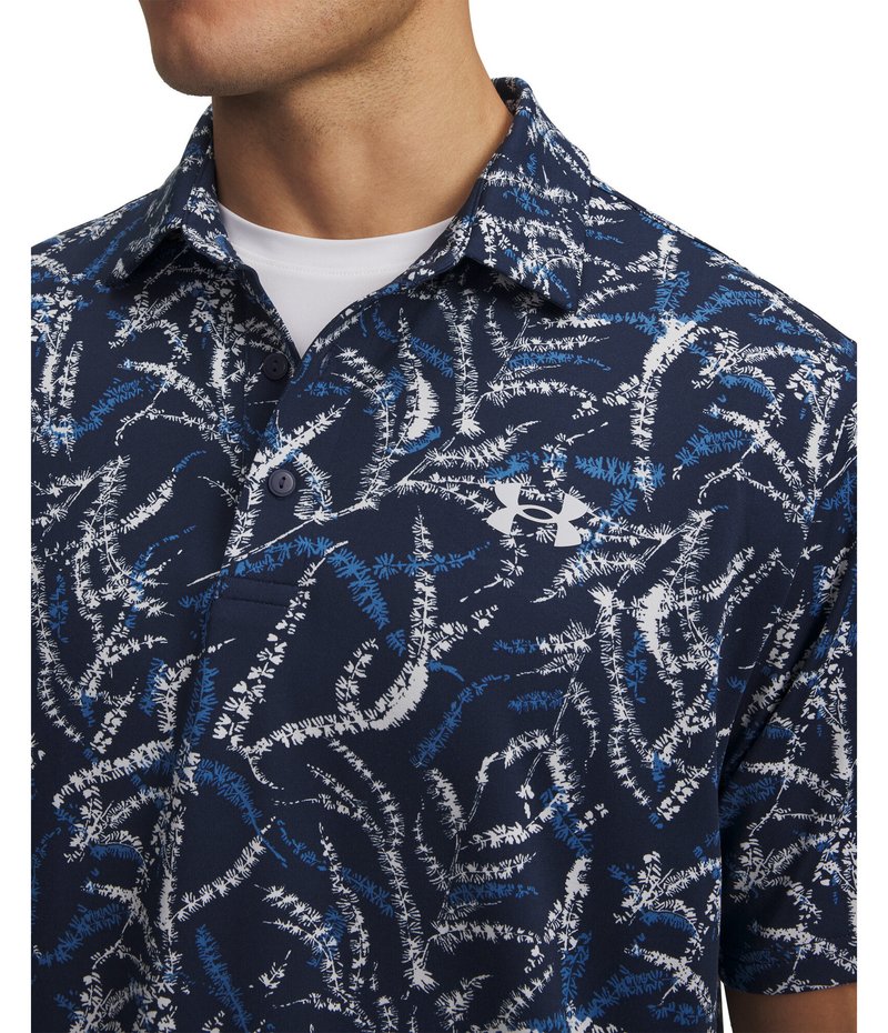 Under Armour Playoff 3.0 Printed Herren Polo, midnight blue